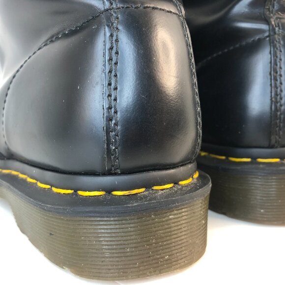 Dr. Martens 1490 Vintage 10-Eyelet Boots in Black Smooth Leather Sz. M/8, W/9.5 - Picture 11 of 16